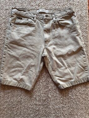 Lee Men’s Casual Flat-Front Beige Jean Shorts | Size 34 | Professionally Hemmed